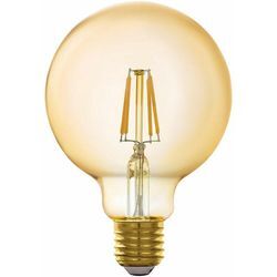 Eglo - Smart led Leuchtmittel Vintage Filament Glühbirne E27 Retro Edison Lampe Kugel dimmbar, Glas amber, App Steuerung 5,5W 500Lm 2200K warmweiß,