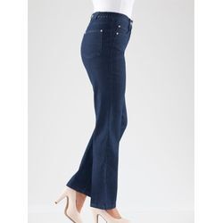 Dehnbund-Jeans CASUAL LOOKS Gr. 22, Kurzgrößen, blau (dunkelblau), Damen, 78% Baumwolle, 20% Polyester, 2% Elasthan, Jeans