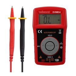 Velleman - Digital-Multimeter, für Gleichstrom, Gleich-/Wechselspannung, Widerstand, Messspitzen - red