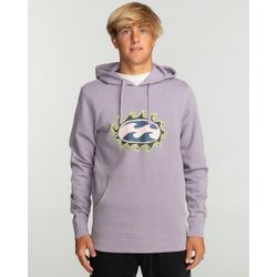 Kapuzensweatshirt BILLABONG "Crayon Wave", Herren, Gr. L, lila (lila ash), 80% Baumwolle, 20% Polyester, Sweatshirts