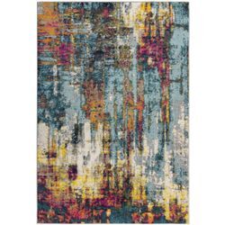 Teppich FLAIR RUGS "Abstraction", bunt (multi), B:120cm H:10mm L:170cm, Kunstfaser, Teppiche, Moderner Multi-Teppich