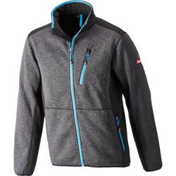 Strickjacke,Softshell,Gr. M,d-grau-türkis,FORTIS