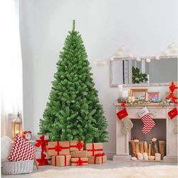 Goplus - 180 cm Künstlicher Weihnachtsbaum, 1000 Spitzen pvc Nadeln, Christbaum Tannenbaum, Robuste Metallstaender