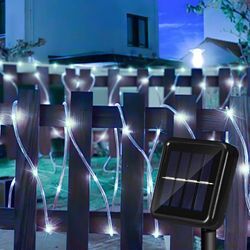 Tolletour - 32 m Solar Lichterkette Lichtschlauch led Lichterkette 8 Lichtmodi Party Garten Innen Außen Deko Weihnachtsbeleuchtung