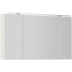 Spiegelschrank NOBILIA "Prina", weiß (alpinweiß), B:120cm H:72cm T:21cm, Schränke, in Breiten 60, 80, 100 und 120 cm, innenliegende Steckdose
