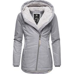 Winterjacke RAGWEAR "Gordon" Gr. L (40), grau (ash), Damen, Außenmaterial: 100% Polyester, Innenfutter: 100% Polyester, Wattierung: 100% Polyester, Jacken, Sportliche wasserdichte Outdoorjacke mit Kapuze