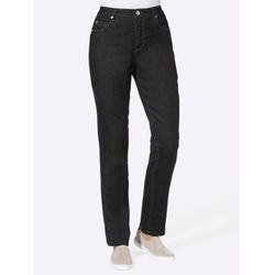 5-Pocket-Jeans CASUAL LOOKS, Damen, Gr. 44, Normalgrößen, schwarz, 81% Baumwolle, 17% Polyester, 2% Elasthan, unifarben, lang, Jeans