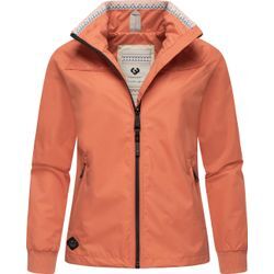 Outdoorjacke RAGWEAR "Apola" Gr. L (40), rot, Damen, Außenmaterial: 100% Polyester, Innenfutter: 100% Polyester, Jacken, Wasserdichte Damen Übergangsjacke mit hohem Kragen