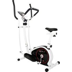 Crosstrainer CHRISTOPEIT SPORT "CT 4", rot (weiß, schwarz, rot), CrosstrainerB:66cm H:152cm L:114cm, Schwungmasse ca. 7 kg, 8 Widerstandsstufen, B:66cm H:152cm L:114cm