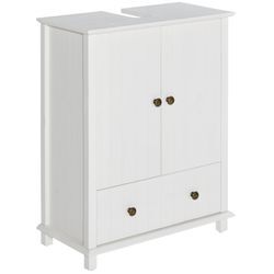 Waschbeckenunterschrank HOME AFFAIRE "Vili", weiß, B:60cm H:75cm T:30cm, Schränke, Badezimmerschrank, Unterschrank, Badunterschrank, Breite 60 cm