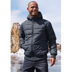 Steppjacke JOHN DEVIN Gr. M (48/50), blau (marine) Herren Jacken Outdoorjacke mit Strickbündchen