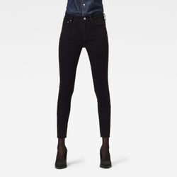 Skinny-fit-Jeans G-STAR "330 Skinny Wmn" Gr. 26, Länge 32, schwarz (pitch schwarz), Damen, Obermaterial: 92% Baumwolle, 7% Elastomultiester, 1% Elasthan, Jeans, mit Stretch