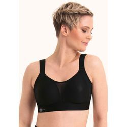 Sport-BH ANITA ACTIVE "Smart Control", Damen, Gr. 75, Cup D, schwarz, Stoff, Obermaterial: 49% Polyamid, 31% Elasthan, 20% Polyester, clean, matt, Mesh, Netz, unifarben, casual, regular fit, BHs, clean Cut Ware, Cups nahtlos vorgeformt, innen hydrophiler Frottée