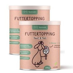 Hunderunde Futtertopping - Haut & Fell - Glänzendes Fell, Gesunde Haut, Natürliche Zutaten, vegan 500 g