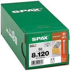 SPAX® Holzbauschrauben T40 Tellerkopf WIROX 8 mm x 120 mm, 50 St.