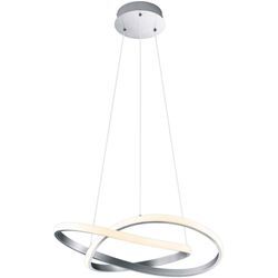 TRIO LEUCHTEN LED Pendelleuchte "Mira", Hängeleuchte, Switch Dimmer, Lampen, weiß (nickelfarben, weiß), LED fest integriert, 2700 lm, 3000 K, Ø 60cm, Hängeleuchte Pendelleuchte