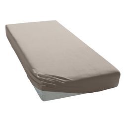 Spannbettlaken ELEGANTE "Mako-Jersey", beige (natur), B:180-200cm L:200-220cm, Obermaterial: 97% Baumwolle, 3% Elasthan, Laken, in hochwertiger Qualität mit Elasthan-Anteil