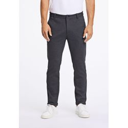 Stoffhose LINDBERGH "Lindbergh Stoffhose", Herren, Gr. L, grau (dk grau mix), Oberstoff: 75% Polyester, 22% Viskose, 3% Elasthan; Futter: 65% Polyester, 35% Baumwolle, slim fit, Hosen