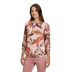 Schlupfbluse BETTY BARCLAY "Betty Barclay mit Muster" Gr. 36, rosé, braun Damen Blusen