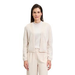 Strickjacke BETTY & CO "Betty & Co Strick-Cardigan mit Pailletten" Gr. 36, beige, Damen, Obermaterial: 59% Baumwolle, 41% Polyester metallisiert., Strickjacken, Glitzer