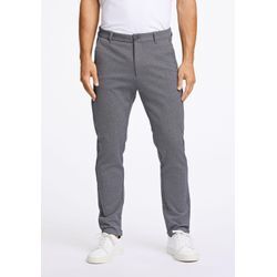 Stoffhose LINDBERGH "Lindbergh Stoffhose", Herren, Gr. L, grau (grau mix), Oberstoff: 75% Polyester, 22% Viskose, 3% Elasthan; Futter: 65% Polyester, 35% Baumwolle, slim fit, Hosen