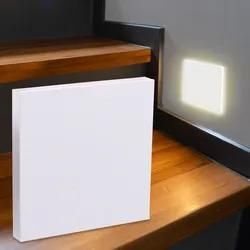 LED Stufenleuchte eckig Warmweiß 230V 1W weiss Lichtaustritt seitlich Aktion