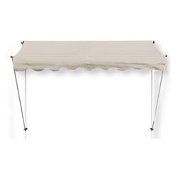 Klemmmarkise Ontario 255x130cm Sand Beige Balkonmarkise höhenverstellbar von 200 cm – 320 cm