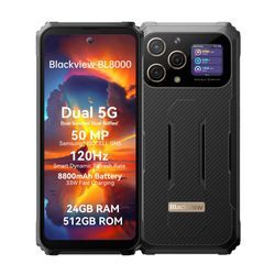 Blackview BL8000 aurora gold Rugged Smartphone 5G 24GB RAM 512GB ROM 50MP 2. Display