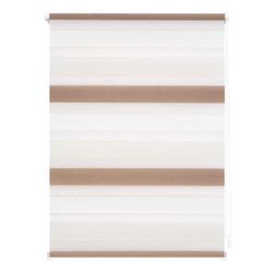 Duo-Rollo Klemmfix, ohne Bohren, Bunt - Creme - Weiß - Braun, 70 x 150 cm (B x L)