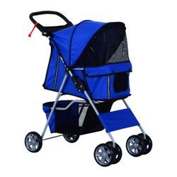 Hundewagen Hundebuggy Pet Stroller Hunde Buggy mit 4 Rolle in 4 Farben