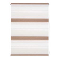 Duo-Rollo Klemmfix, ohne Bohren, Bunt - Creme - Weiß - Braun, 90 x 220 cm (B x L)