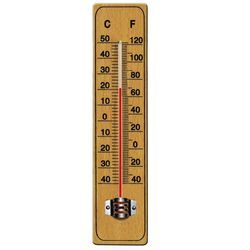 Deuba® Thermometer aus Holz bis 50C 22cm