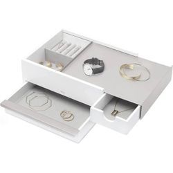 Umbra STOWIT Schmuckkasten 290245-670 in White/Nickel Design Schmuckbox Etui Aufbewahrung