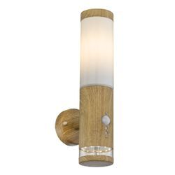 Lighting - JAICY - Außenleuchte Edelstahl holzoptik, 1x E27 LED