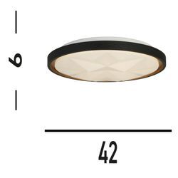 LED-Deckenlampe Satellite schwarz Ø 42cm Stahl Fernbedienung