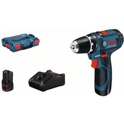 Professional Akku-Bohrschrauber gsr 12V-15, incl. 2x Akku gba 2 Ah, Schnellladegerät, l-boxx - Bosch