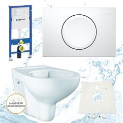 Geberit Duofix Vorwandelement Grohe wc spülrandlos Beschichtung Komplett-Set Delta11 weiß