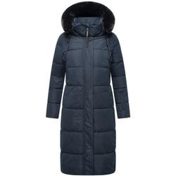 NAVAHOO Damen Winter Steppmantel Stepp Jacke Mantel Parka Mit Warm Kapuze & Recyceltes Obermaterial Blitzliebe