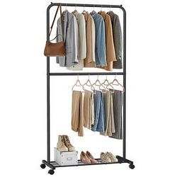 SONGMICS Rollgarderobe schwarz Metall 91,0 x 194,0 cm