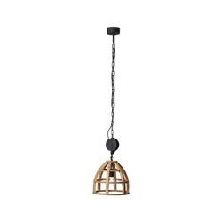 BRILLIANT Lampe Matrix Nature Pendelleuchte 34cm antik holz/schwarz korund 1x A60, E27, 60W, geeignet für Normallampen (nicht enthalten) Kette ist kürzbar