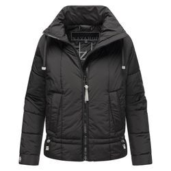 NAVAHOO Damen Winter Jacke Recyceltes Kurz Winterjacke gefütterter Steh Kragen Luftzauber