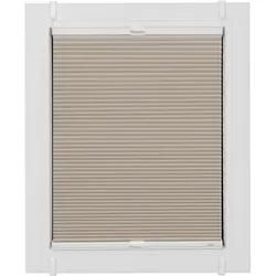 Plissee SUNLINES, beige (sand, silberfarben), B:48cm H:115cm, Obermaterial: 100% Polyester, Plissees, verspannt mit Simply-Fix Klemmträger, Wabenplissee