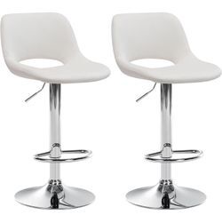 CLP 2er Set Barhocker Camden I Samt-Bezug