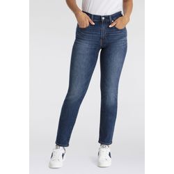 Straight-Jeans LEVI'S "724 High Rise Straight", Damen, Gr. 29, Länge 34, blau (cool i am in paradis), Jeans, Obermaterial: 79% Baumwolle, 19% Polyester, 2% Elasthan, casual, straight fit lang, Jeans