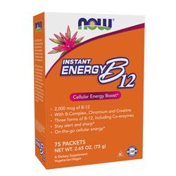 NOW Foods, Instant Energy B12, 2000 mcg, 75 Päckchen, je 1g [193,33 EUR pro kg]