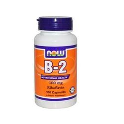 Now Foods, B-2 100 mg Riboflavin - 100 Kapseln [1.129,00 EUR pro kg]