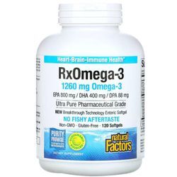 Natural Factors, Rx Omega-3 Factors, 120 Softgels []