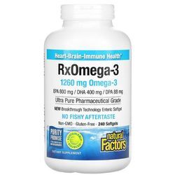 Natural Factors, Rx Omega-3 Factors, 240 Softgels [178,21 EUR pro kg]