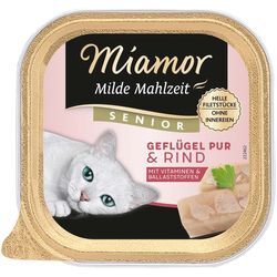 Miamor Milde Mahlzeit Senior Geflügel Pur & Rind 16x100g