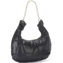 Handtasche VIVANCE, Damen, Gr. B/H: 40cm x 20cm, schwarz, Lederimitat, unifarben, Taschen, mit modischer Steppung, Schultertasche, Minibag, Henkeltasche VEGAN